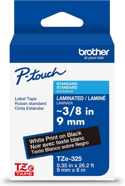 Genuine P-Touch TZE-131 Tape, 1/2" (0.47") Standard Laminated P-Touch Tape, Black on Clear, Perfect for Indoor or Outdoor Use, Water Resistant, 26.2 Feet (8M), Single-Pack, TZe131