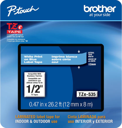 Genuine P-Touch TZE-131 Tape, 1/2" (0.47") Standard Laminated P-Touch Tape, Black on Clear, Perfect for Indoor or Outdoor Use, Water Resistant, 26.2 Feet (8M), Single-Pack, TZe131