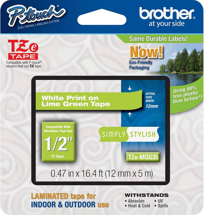 Genuine P-Touch TZE-131 Tape, 1/2" (0.47") Standard Laminated P-Touch Tape, Black on Clear, Perfect for Indoor or Outdoor Use, Water Resistant, 26.2 Feet (8M), Single-Pack, TZe131