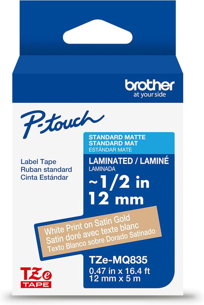 Genuine P-Touch TZE-131 Tape, 1/2" (0.47") Standard Laminated P-Touch Tape, Black on Clear, Perfect for Indoor or Outdoor Use, Water Resistant, 26.2 Feet (8M), Single-Pack, TZe131