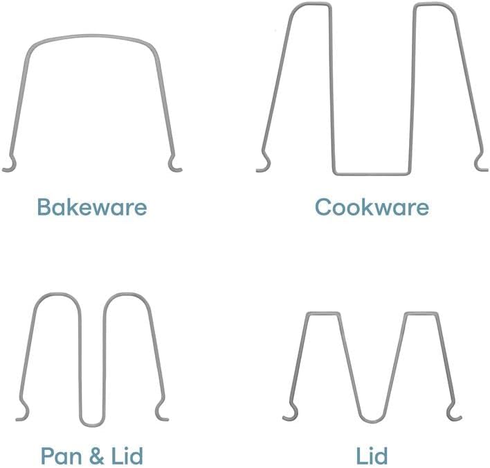 StoreMore Expandable Cookware Rack with Tall Steel Wires, 12.5"-22" Wide Adjustable Pan Organizer for Kitchen Cabinet Storage, Premium Edition