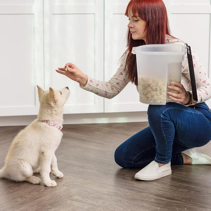 Dog Food Storage Container, Up to 6.5 lbs, Black, Made in USA | Airtight Seal, BPA-Free, Best for Bird Seed, Cat food, Cat Litter, Chicken Feed