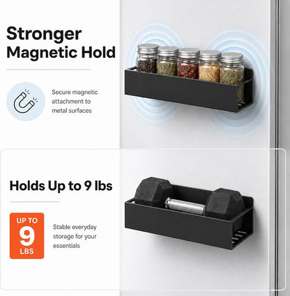 6 Pack Metal Magnetic Spice Rack for fridge, Heavy Duty