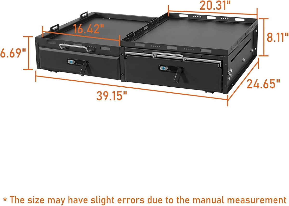 JK JL Trunk Cargo Storage Drawer System & Fridge Slide Mount & Cooking Platform for 2007-2026 Jeep Wrangler JK JL Unlimited 4-Door