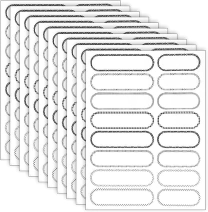 Waterproof Name Stickers to Write on, 160Pcs Waterproof Labels for Bottles Reusable Easy Peel Off Water Proof Labels Self Laminating Name Sticker