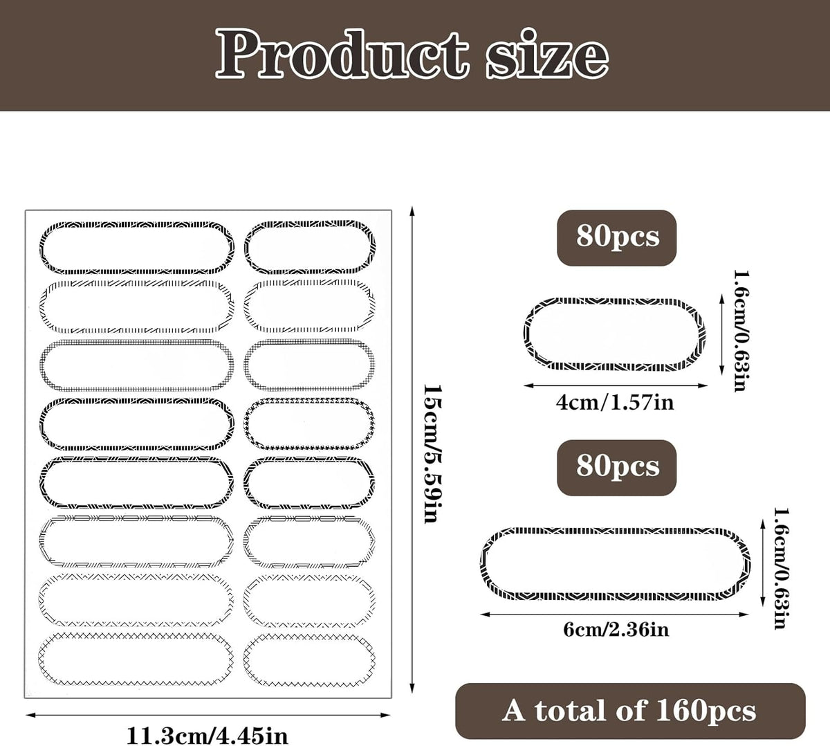 Waterproof Name Stickers to Write on, 160Pcs Waterproof Labels for Bottles Reusable Easy Peel Off Water Proof Labels Self Laminating Name Sticker