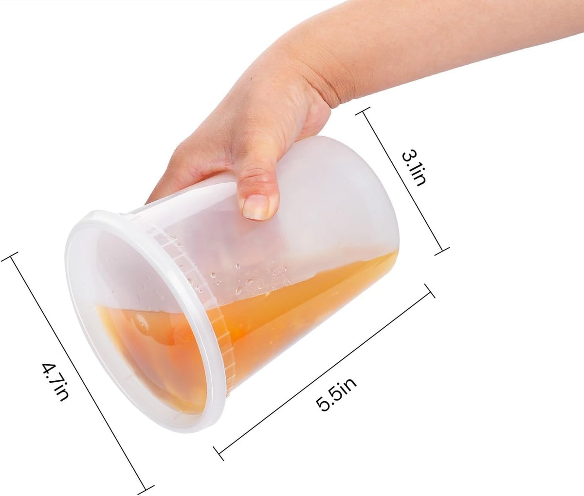[32 OZ, 20 Sets] Plastic Deli Food Storage Containers with Airtight Lids | Microwave-, Freezer-, Dishwasher-Safe | BPA Free | Heavy-Duty | Meal Prep | Leakproof | Recyclable