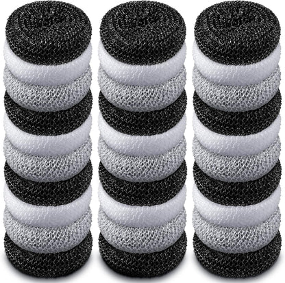 15 Pieces Plastic Dish Scrubbers, Nylon Mesh Pads, Rainbow Colors