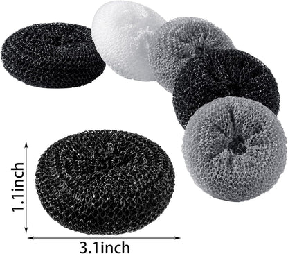 15 Pieces Plastic Dish Scrubbers, Nylon Mesh Pads, Rainbow Colors