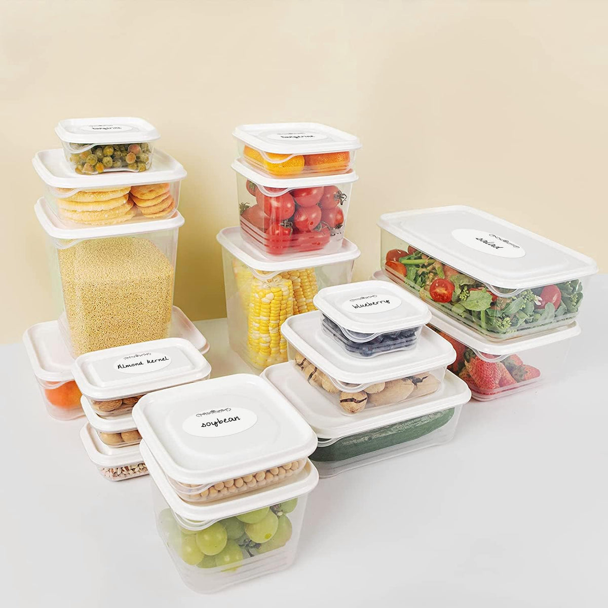 Methidc Dissolvable Food Storage Labels ，Dissolves in Water in 30 Seconds - No Adhesive Residue - Perfect for Glass, Metal, Plastic Containers ，Blank White 1 X 2 Inch 500 Stickers(1 Roll)