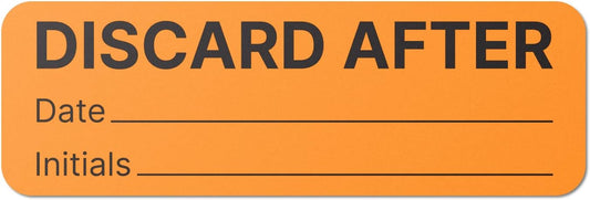 Orange Discard After Date Expiration Stickers, 1.5” x 0.5”, 300 Labels | Food Freshness Labels, Medication Expiration Stickers, For Pharmacies, Bakeries, Healthcare, 1 Pack