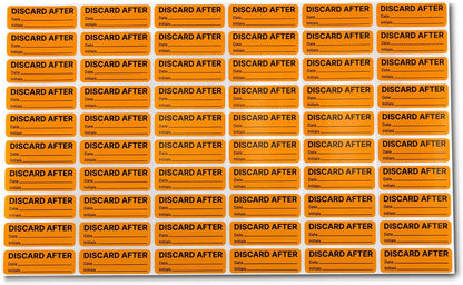 Orange Discard After Date Expiration Stickers, 1.5” x 0.5”, 300 Labels | Food Freshness Labels, Medication Expiration Stickers, For Pharmacies, Bakeries, Healthcare, 1 Pack