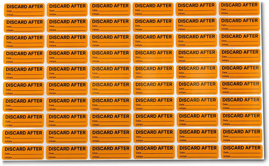 Orange Discard After Date Expiration Stickers, 1.5” x 0.5”, 300 Labels | Food Freshness Labels, Medication Expiration Stickers, For Pharmacies, Bakeries, Healthcare, 1 Pack
