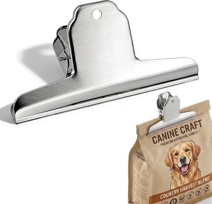 Dog Food Bag Clip, 14.5cm Heavy Duty Metal Large Food Bags Sealing Clip