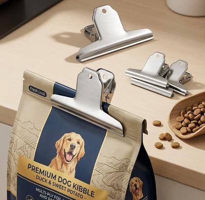 Dog Food Bag Clip, 14.5cm Heavy Duty Metal Large Food Bags Sealing Clip