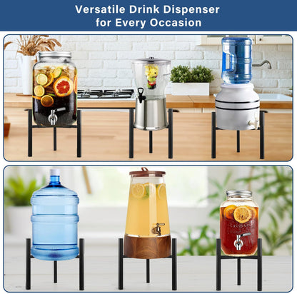 Beverage Water Jug Stand Adjustable 7-12.6 IN - Drink Dispenser Stand Only, Fit 3-5 Gallon Water Jug Holder Container - Portable Drink Stand