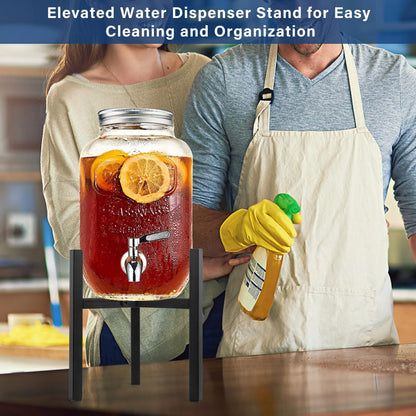 Beverage Water Jug Stand Adjustable 7-12.6 IN - Drink Dispenser Stand Only, Fit 3-5 Gallon Water Jug Holder Container - Portable Drink Stand