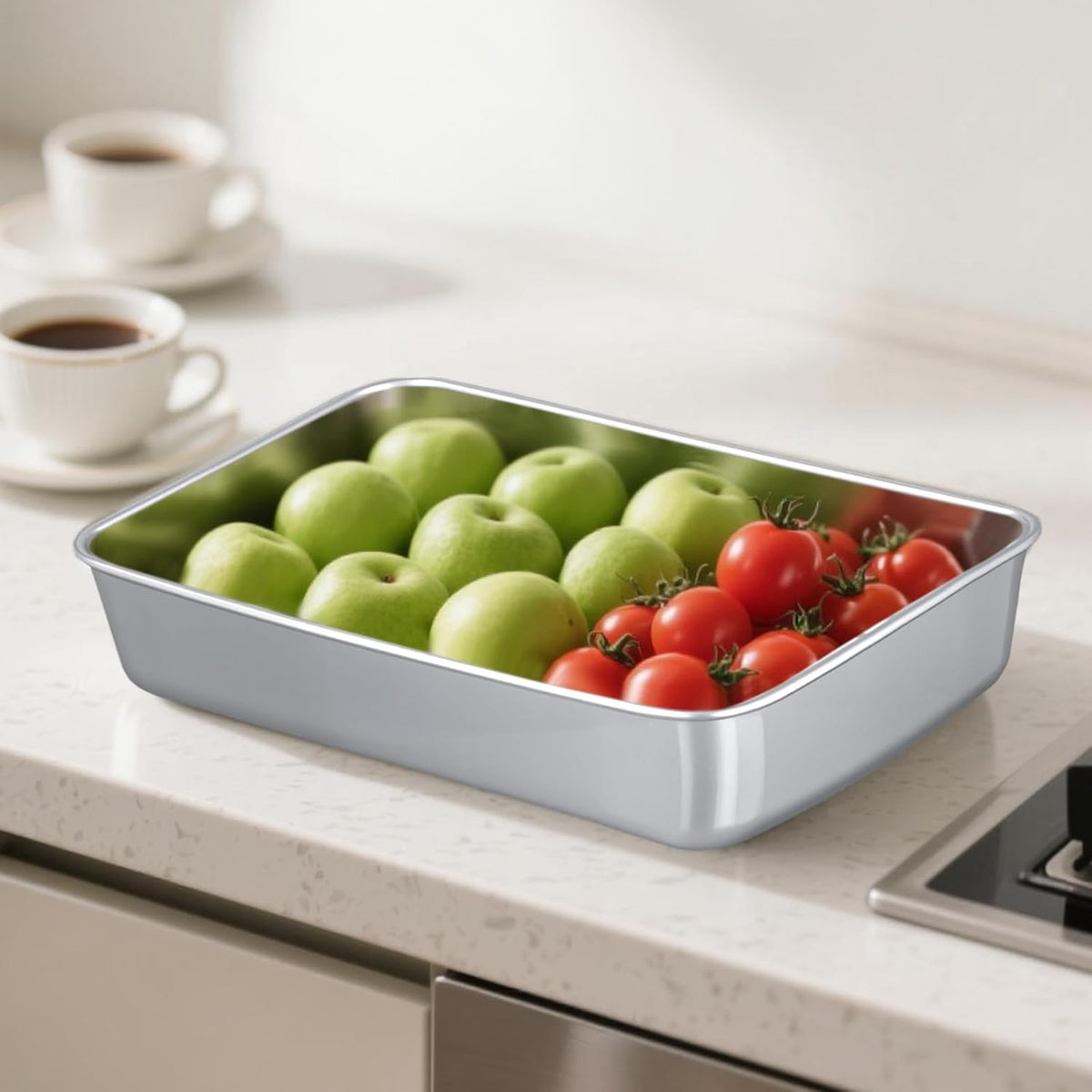 4 PCS Stainless Steel Cheese Container, Deli Meat Storage Containers with Lid for Fridge Organizers and Storage