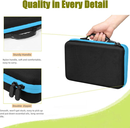 60 Bottles EVA Essential Oils Organizer, Hard Shell Essential Oil Storage Carrying Case, Essential Oils Holder Traveling Bag with Foam Insert, Holds 5ml,10ml,15ml Essential Oils (Black)