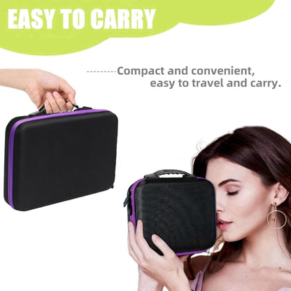 60 Bottles EVA Essential Oils Organizer, Hard Shell Essential Oil Storage Carrying Case, Essential Oils Holder Traveling Bag with Foam Insert, Holds 5ml,10ml,15ml Essential Oils (Black)