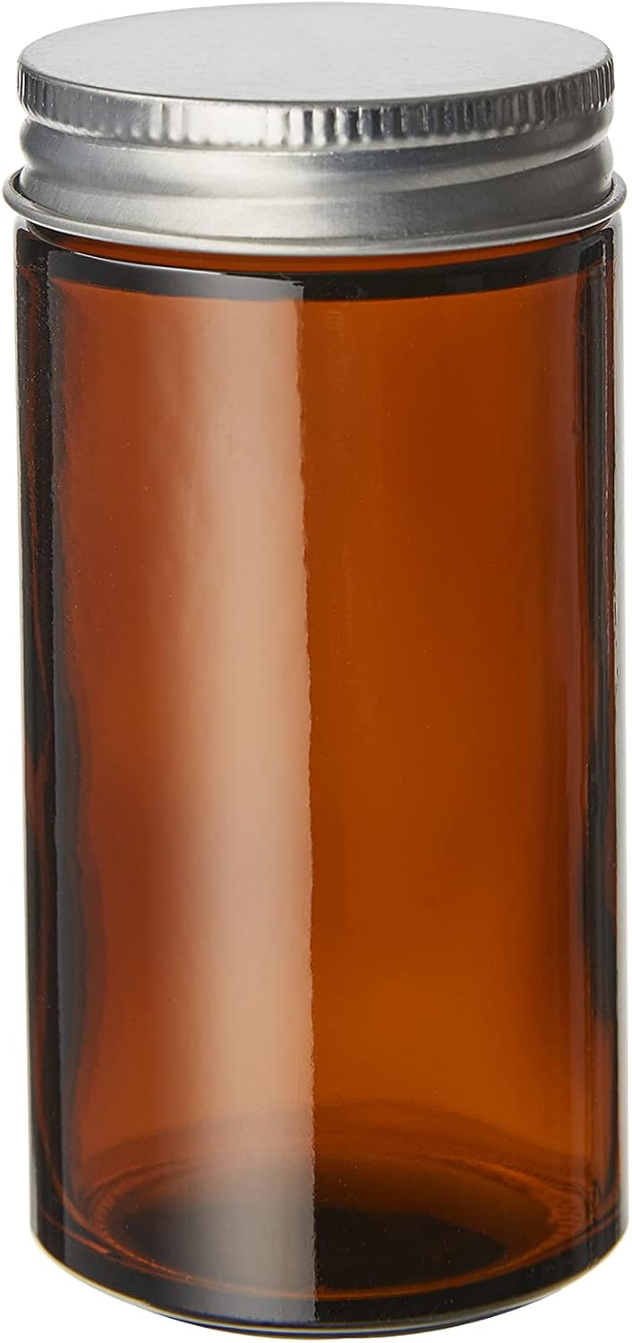5244227 Empty Jars With Black Cap, Set Of 12, 3-Ounce