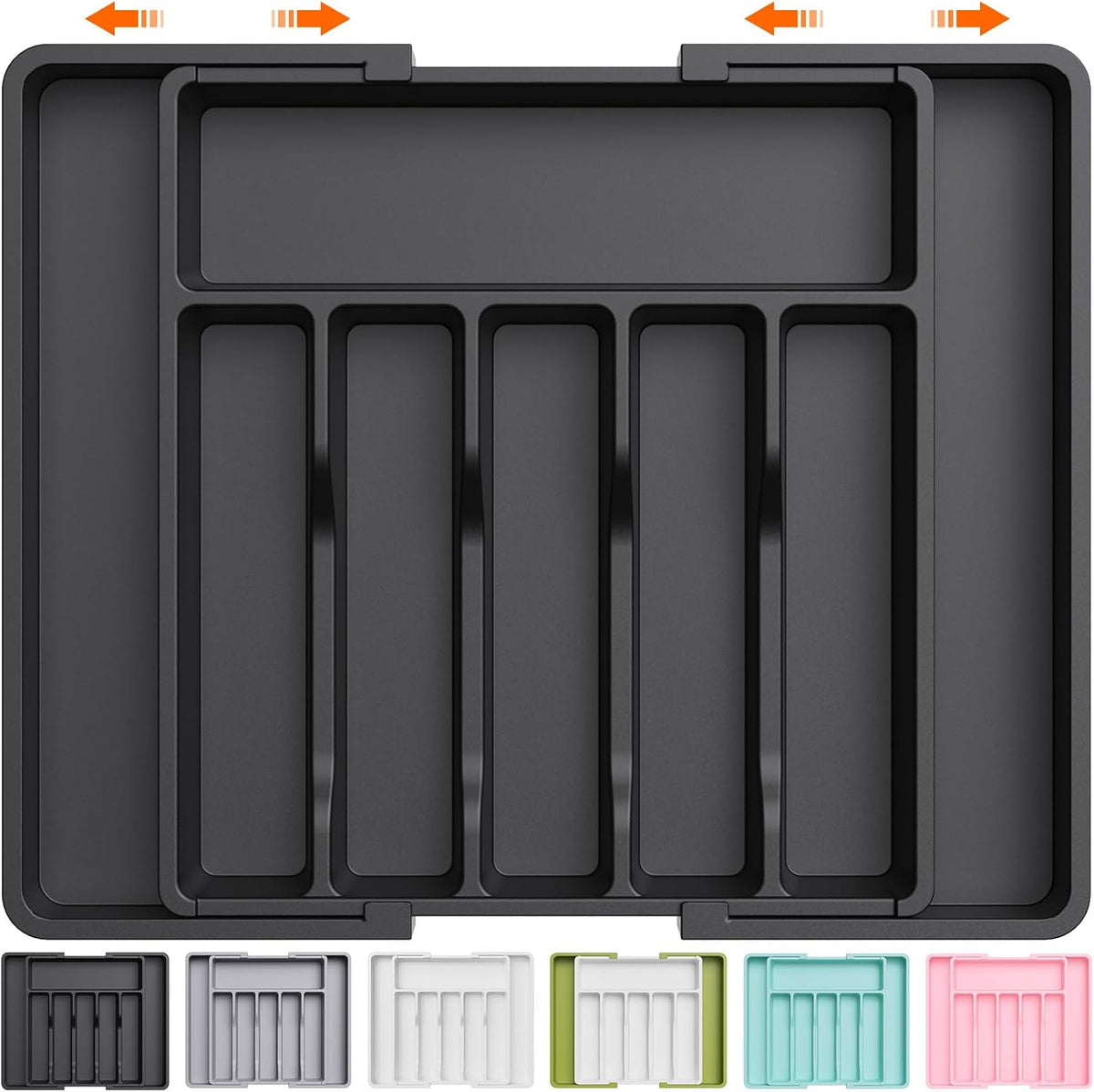Extra Large Silverware Drawer Organizer, Expandable Utensil Tray