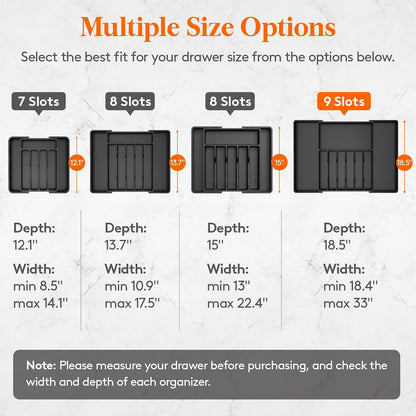 Extra Large Silverware Drawer Organizer, Expandable Utensil Tray
