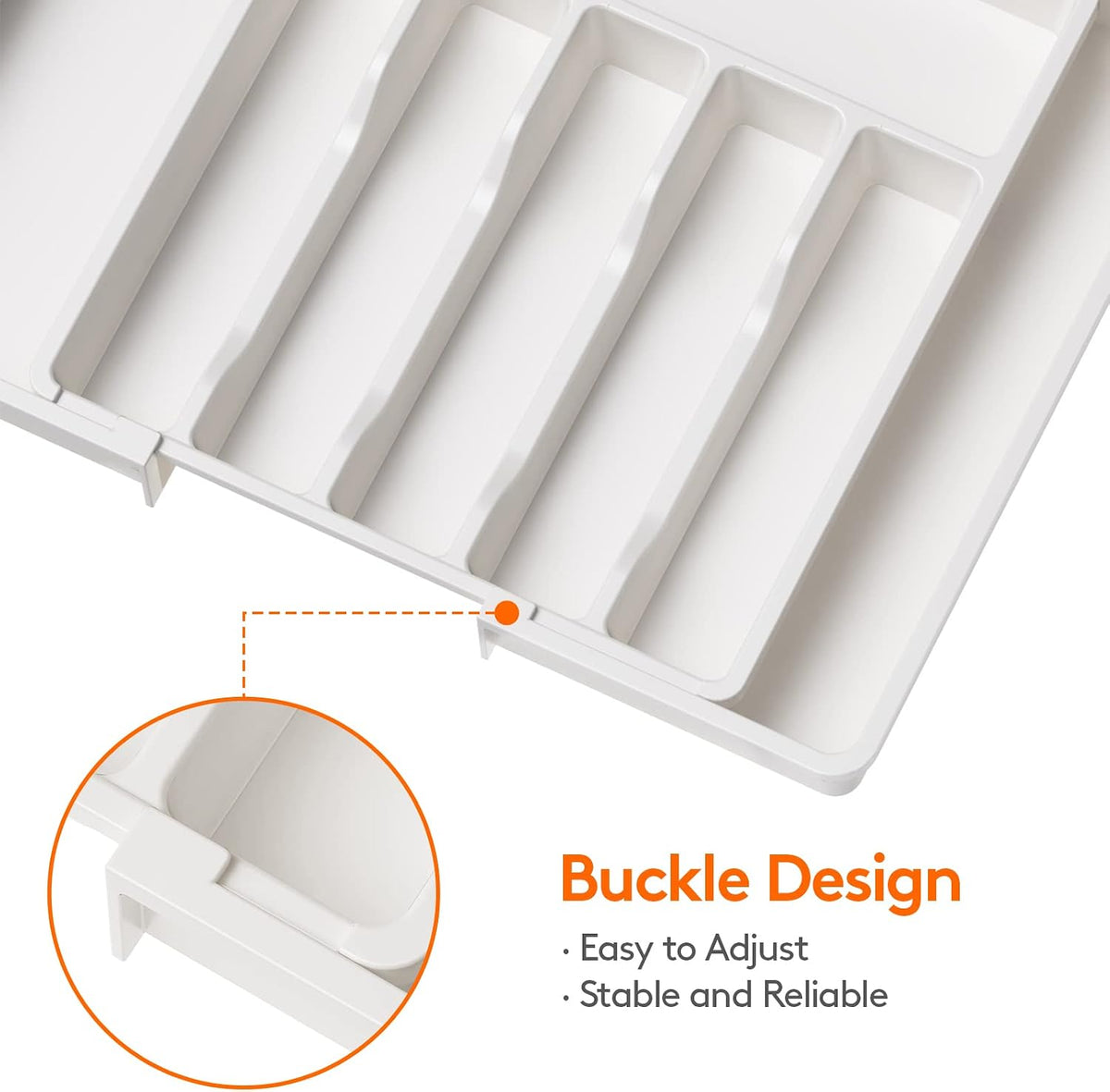 Extra Large Silverware Drawer Organizer, Expandable Utensil Tray