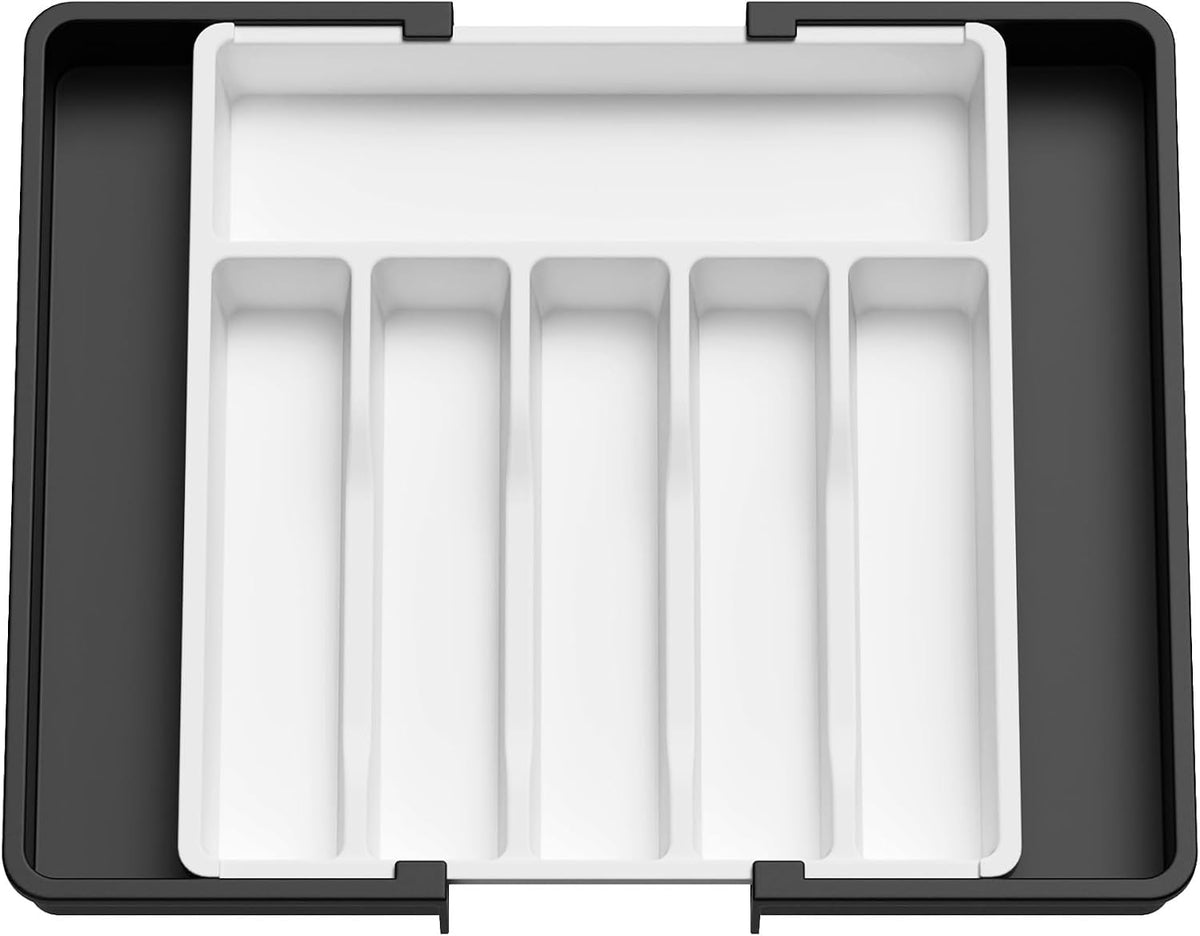 Extra Large Silverware Drawer Organizer, Expandable Utensil Tray