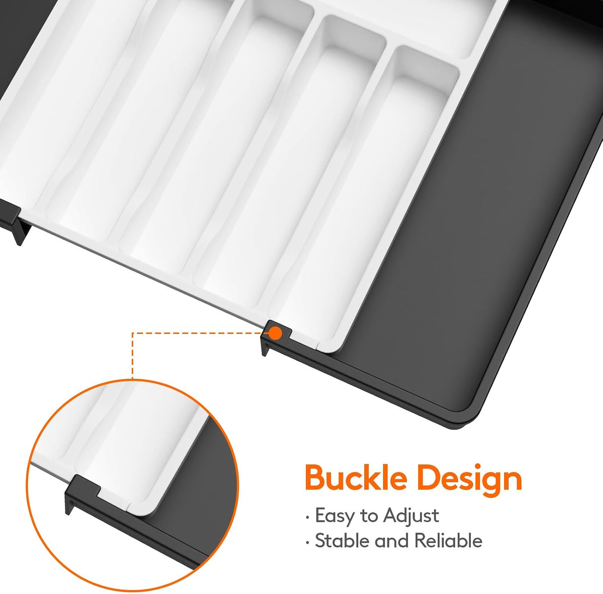 Extra Large Silverware Drawer Organizer, Expandable Utensil Tray