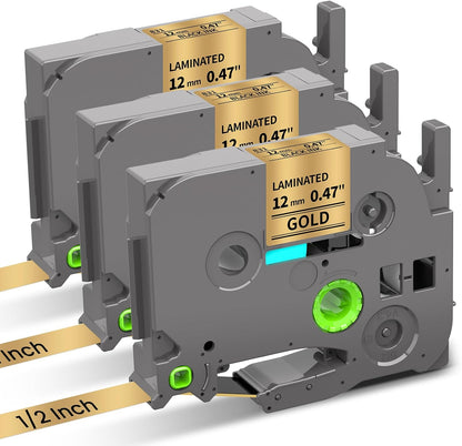 Label Maker Tape 12mm 0.47" Laminated White TZe231 Label Tape | Replacement for Brother P-touch Label Tape TZe-231 TZ Tape 1/2" Compatible with Ptouch D220 D210 H110 D200 D400 PT-1280