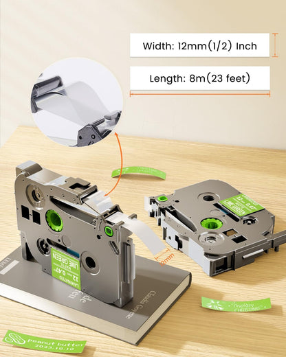 Label Maker Tape 12mm 0.47" Laminated White TZe231 Label Tape | Replacement for Brother P-touch Label Tape TZe-231 TZ Tape 1/2" Compatible with Ptouch D220 D210 H110 D200 D400 PT-1280
