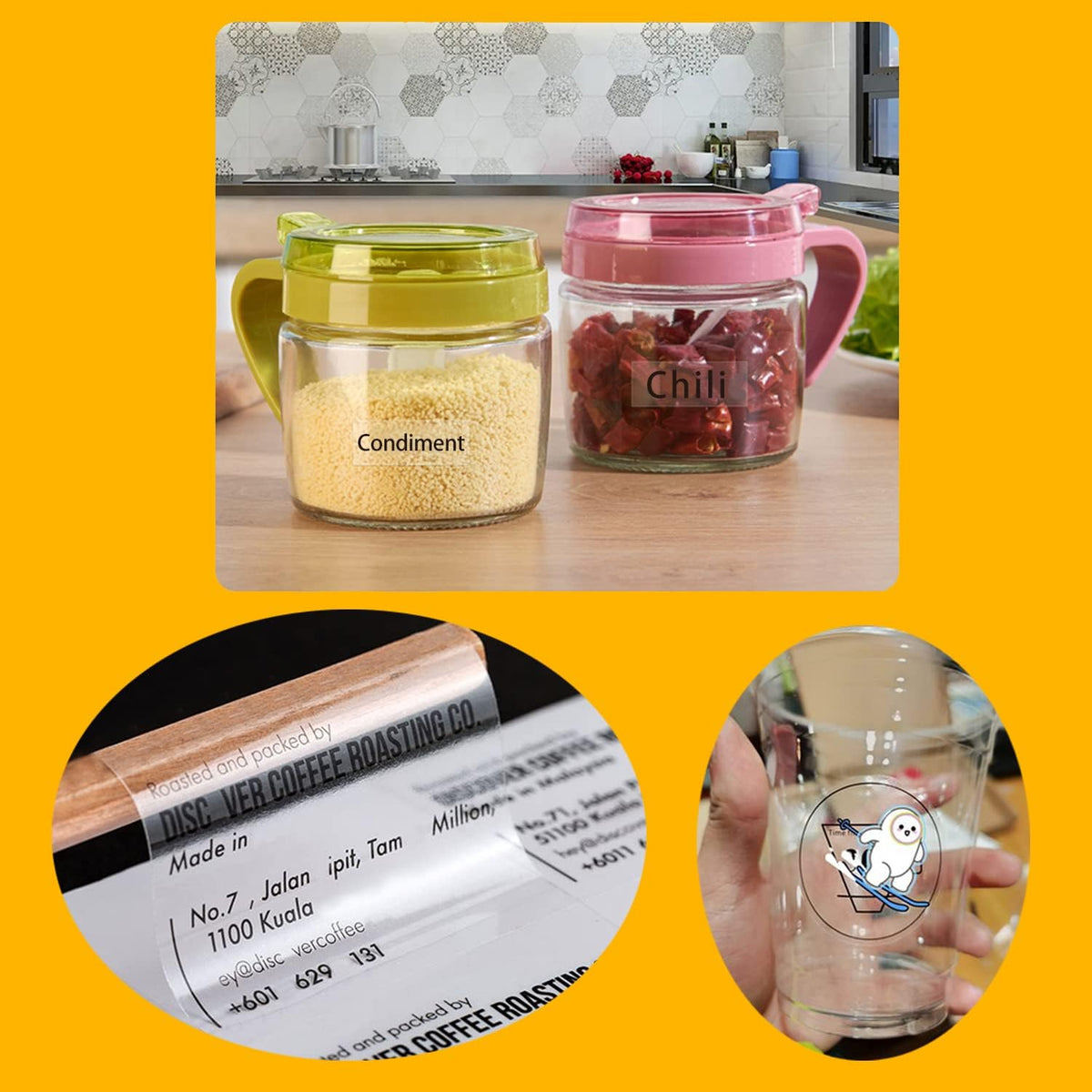 Custom Stickers Transparent Waterproof Sticker Personalized Text Image Photo Clear Labels Stickers 10,100,200PCS