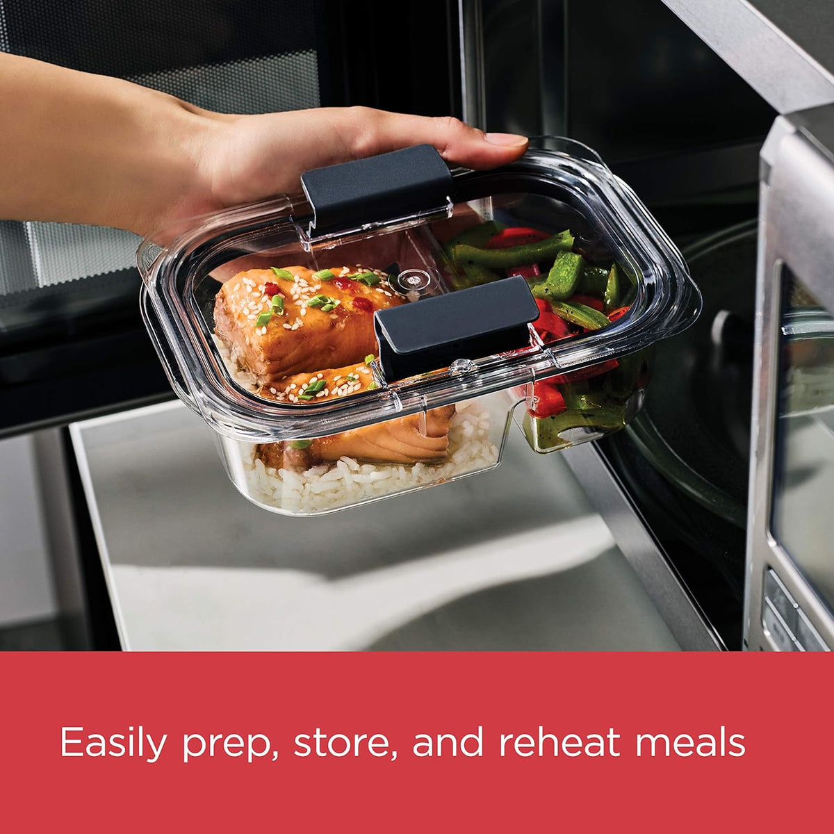 Brilliance Tritan Plastic Food Storage Containers BPA Free Airtight Lids Ideal for Lunch Meal Prep & Leftovers Set of 5 (3.2 Cup)