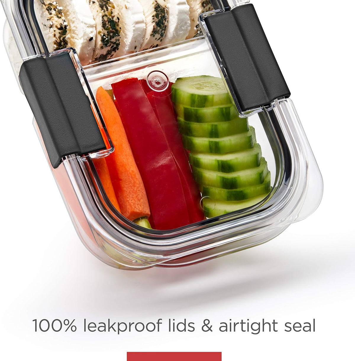 Brilliance Tritan Plastic Food Storage Containers BPA Free Airtight Lids Ideal for Lunch Meal Prep & Leftovers Set of 5 (3.2 Cup)