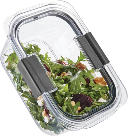 Brilliance Tritan Plastic Food Storage Containers BPA Free Airtight Lids Ideal for Lunch Meal Prep & Leftovers Set of 5 (3.2 Cup)