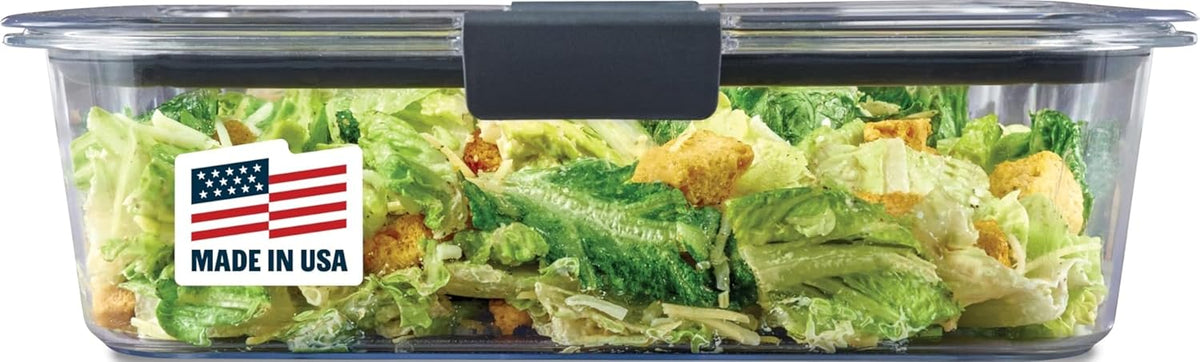 Brilliance Tritan Plastic Food Storage Containers BPA Free Airtight Lids Ideal for Lunch Meal Prep & Leftovers Set of 5 (3.2 Cup)