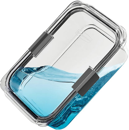 Brilliance Tritan Plastic Food Storage Containers BPA Free Airtight Lids Ideal for Lunch Meal Prep & Leftovers Set of 5 (3.2 Cup)