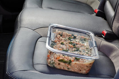 Brilliance Tritan Plastic Food Storage Containers BPA Free Airtight Lids Ideal for Lunch Meal Prep & Leftovers Set of 5 (3.2 Cup)