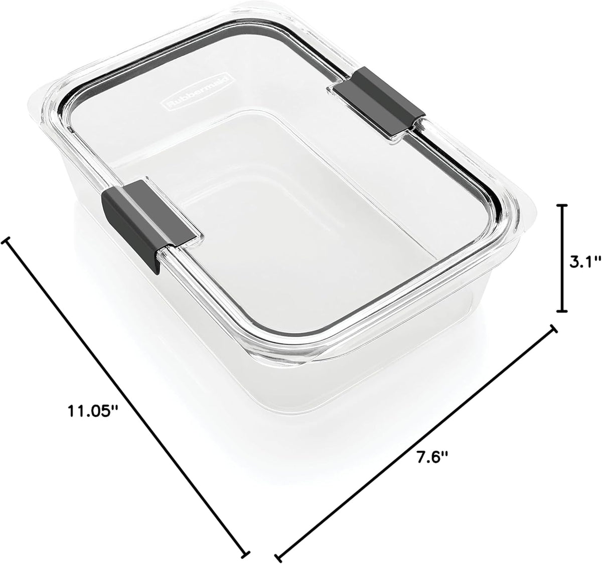 Brilliance Tritan Plastic Food Storage Containers BPA Free Airtight Lids Ideal for Lunch Meal Prep & Leftovers Set of 5 (3.2 Cup)
