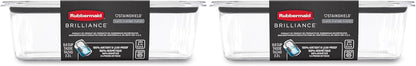 Brilliance Tritan Plastic Food Storage Containers BPA Free Airtight Lids Ideal for Lunch Meal Prep & Leftovers Set of 5 (3.2 Cup)