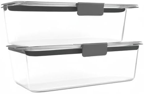 Brilliance Tritan Plastic Food Storage Containers BPA Free Airtight Lids Ideal for Lunch Meal Prep & Leftovers Set of 5 (3.2 Cup)
