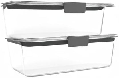 Brilliance Tritan Plastic Food Storage Containers BPA Free Airtight Lids Ideal for Lunch Meal Prep & Leftovers Set of 5 (3.2 Cup)