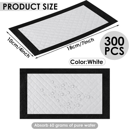 400 Pcs Meat Absorbent Pads 4x7 Inch Meat Soaker Pads for Vacuum Sealer Bags Fish and Poultry Pad 60 Grams (White)
