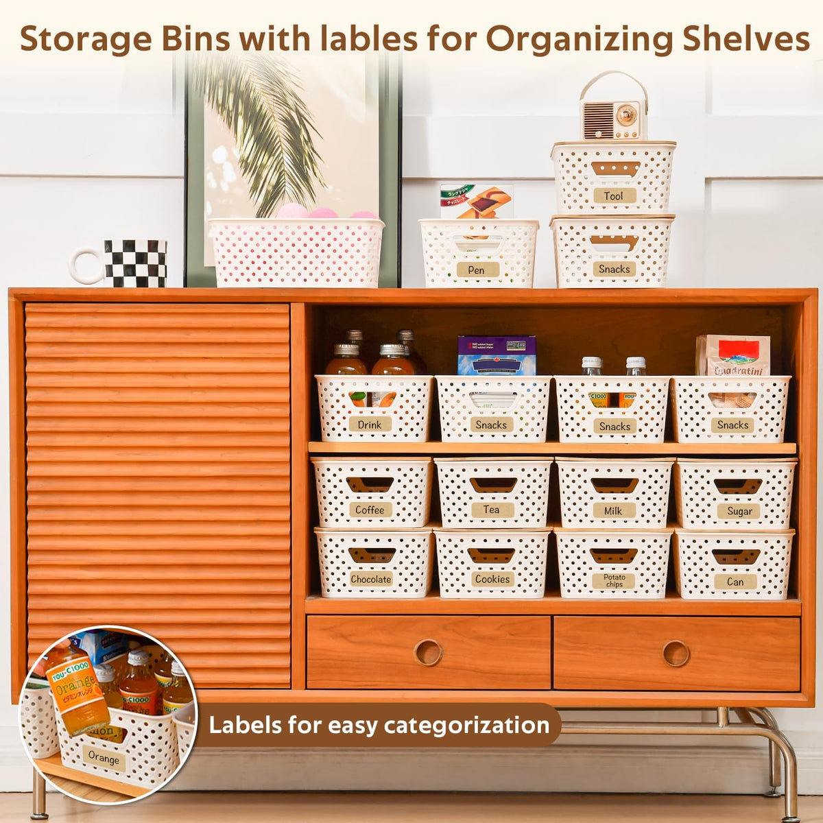 12 Pack Clear Plastic Storage Bins, Pantry Organizers and Storage, Clear Pantry Organizer Bins, Plastic Containers with Handle for Kitchen,Freezer,Cabinet,Closet,Bathroom Under Sink Storage