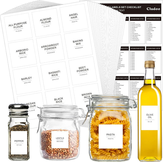 434 Pcs Kitchen Pantry Labels for Food Containers with DIY Blank Labels