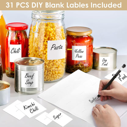 434 Pcs Kitchen Pantry Labels for Food Containers with DIY Blank Labels