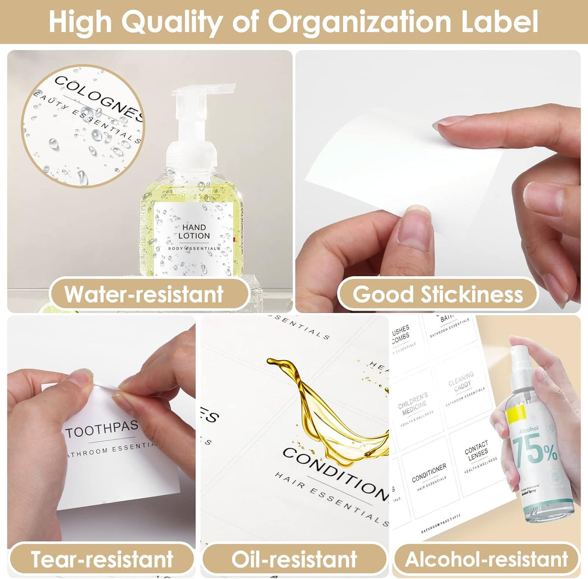 434 Pcs Kitchen Pantry Labels for Food Containers with DIY Blank Labels
