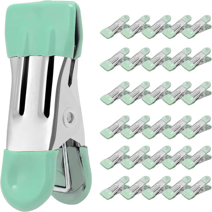 Clothes Pins Heavy Duty, 30 Pack, 2.17 Inch Metal Chip Clips, 6 Colors