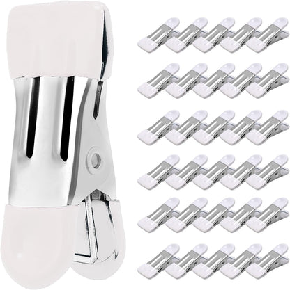Clothes Pins Heavy Duty, 30 Pack, 2.17 Inch Metal Chip Clips, 6 Colors